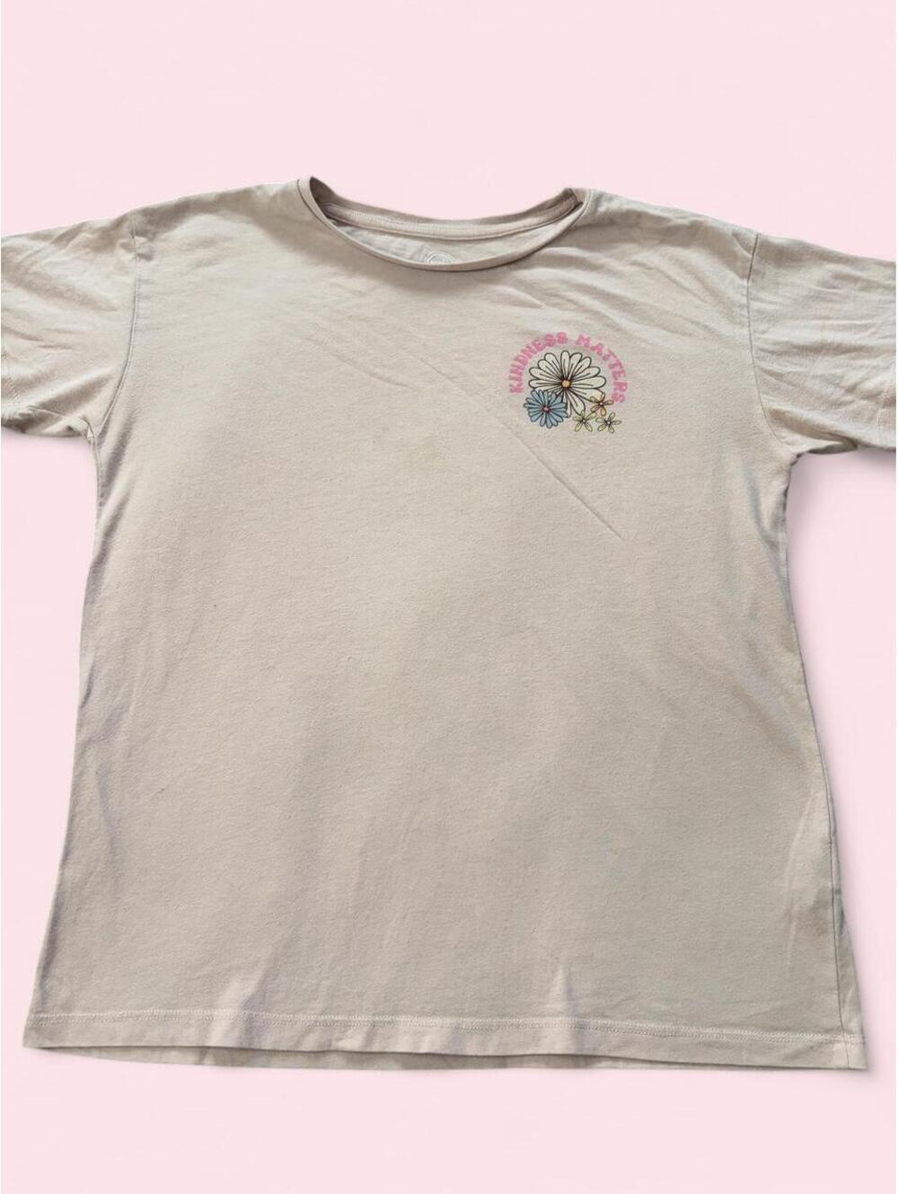 Wonder Nation Embroidered Flower Graphic T-Shirt — Size XL (14-16) 0454